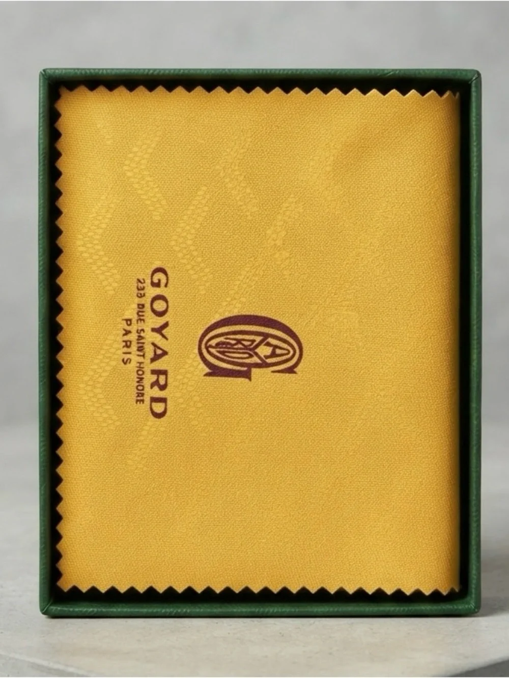 Goyard Green Chevron Bi Folding Wallet
